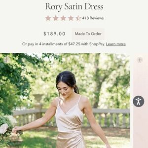 Revelry Rory Satin Dress - Black
